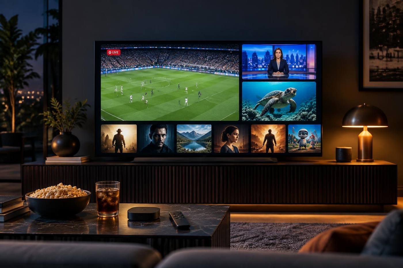 RaconCodes 🦝 live channels, movies and series on the big screen